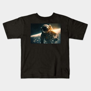 Astronaut in the space #3 Kids T-Shirt